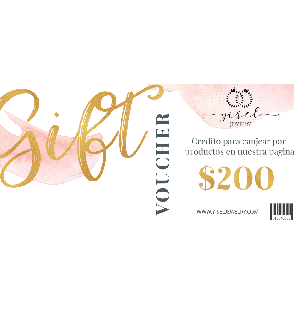Yisel Jewelry 200 dlls Gift Card