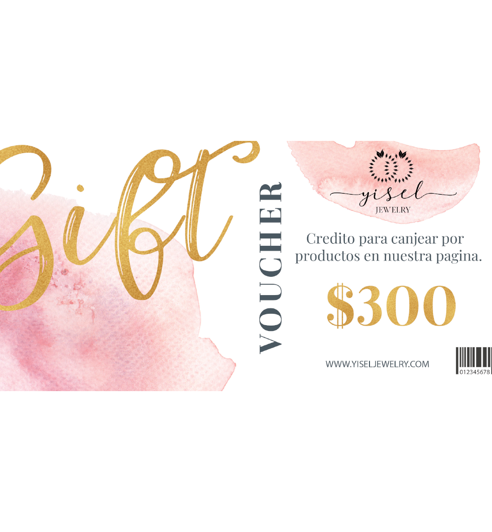 Yisel Jewelry 300 dlls Gift Card